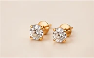 Aretes de oro con diamantes, Yensid Jewelry